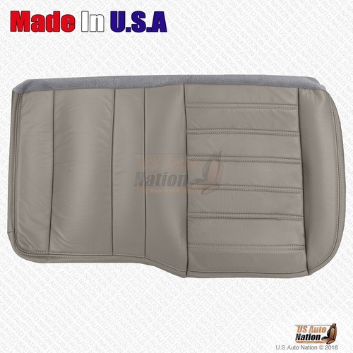 2003 2004 2005 Hummer H2 REAR Driver & Passenger Bottoms Leather Seat Cover Gray - Picture 2 of 5