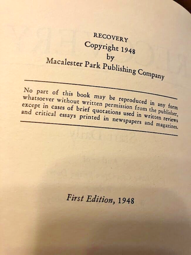 VINTAGE RECOVERY STARR DAILY 1948 1. AUSGABE MACALESTER PARK VERLAG - Bild 4 von 6
