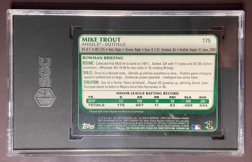 2011 Bowman Chrome Mike Trout RC SGC 9 š„š„š„ - Picture 2 of 2