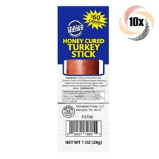 10x Packs Trail's Best Honey Cured Turkey Stick Meat Snack  1oz  Made in USA