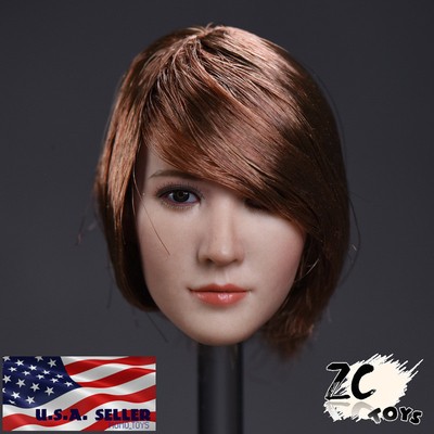 1 6 Asian Female Head Sculpt Short Hair For 12 Hot Toys Phicen