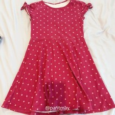 The Children's Place Girls Pink Polka Dot Fit  Flare Dress Size 7/8 EXCELLENT 