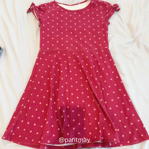 The Children's Place Girls Pink Polka Dot Fit & Flare Dress Size 7/8 (EXCELLENT) - Picture 1 of 2