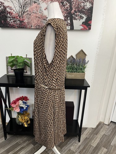 Jessica Howard Women’s Plus Dress Size 22W Sleeveless Belted Waist Zipper Back - Picture 3 of 10