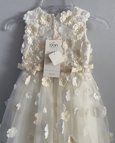 Joan Calabrese for Mon Cheri Flower Girl Dress #112309 Ivory Size 3 NWT - Picture 5 of 7