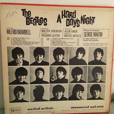 THE BEATLES LP A HARD DAYS NIGHT ( WITH I CRY INSTEAD ) | eBay