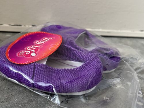 Scarpe slip on American My Life As Clothes tela viola 18" bambola bambina vestiti - Foto 2 di 5