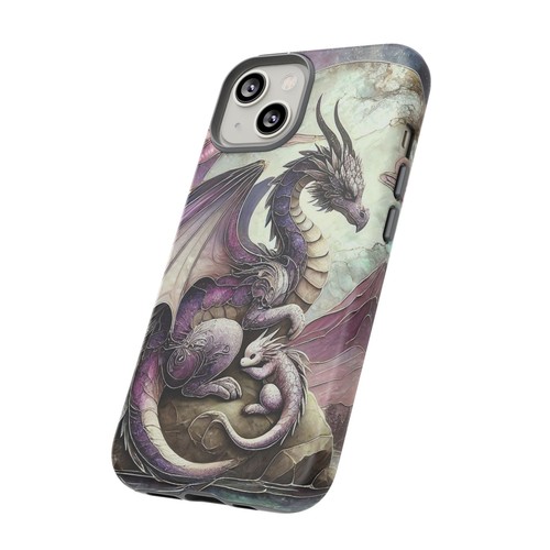 Fantasy Mom & Baby Dragon Phone Case | Fourth Wing Inspired Gift | X07 - 第 73/273 張圖片