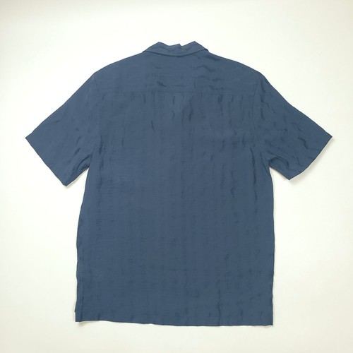 Madewell Boxy Short-Sleeve Shirt in Jacquard Men Size XS Warm Midnight Blue NWT - Picture 18 of 20