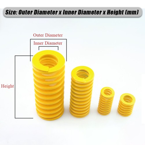 Yellow TF Die Springs Compression Mould Spring OD 8mm-50mm Extra Light Load Duty - Picture 2 of 9