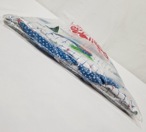 Vintage rote Calliope Windelstapler neu Karussell Pferd Kinderzimmer weiß blaue Punkte - Bild 5 von 11