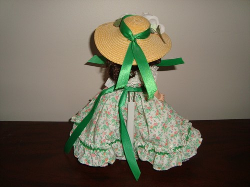 Vintage Madame Alexander Miniature Showcase Scarlett Green Floral Dress 8" - Bild 3 von 7