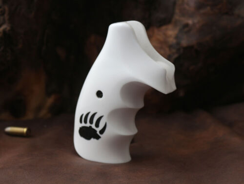 KSD Brand Smith Wesson K/L/X - Impugnature acriliche bianche compatibili con telaio mozzo rotondo - Foto 3 di 3