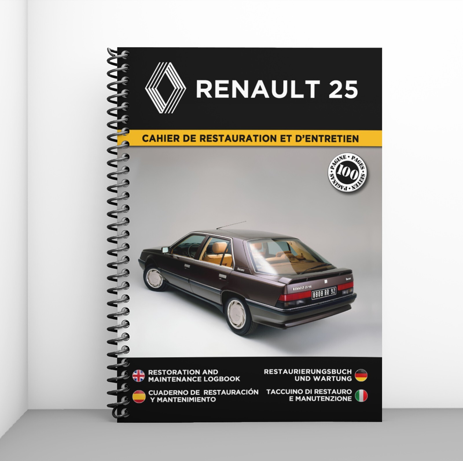 Cahier de restauration Renault 25 édition collector pour collectionneur de voiture