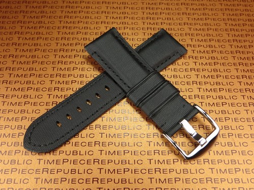 24 mm Cuero Negro Kevlar Correa TOI Tela Lengua Tanga Reloj Banda PANERAI x1 - Imagen 3 de 6