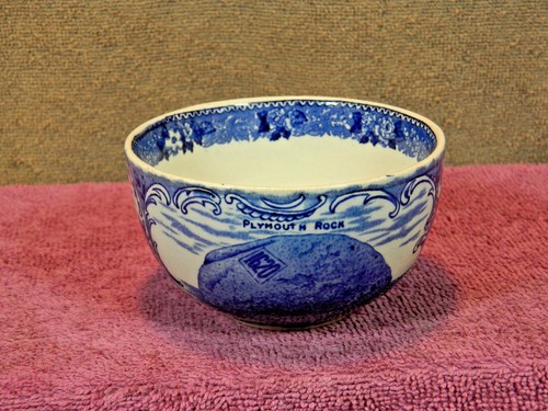 THE ADAMS POTTERIES HAND PAINTED HISTORIC PRINT 3½" PORCELAIN CHINA BOWL - Picture 3 of 5