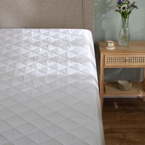 Quilted Mattress Protector Waterproof Pad White Color Comfortable Mattress Cover - Picture 9 of 64