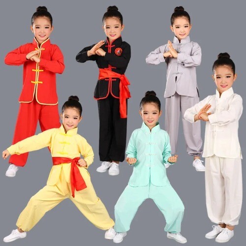Kickboxing Practice Costume White Kids Boys Girls Suit Clothes - Bild 1 von 34