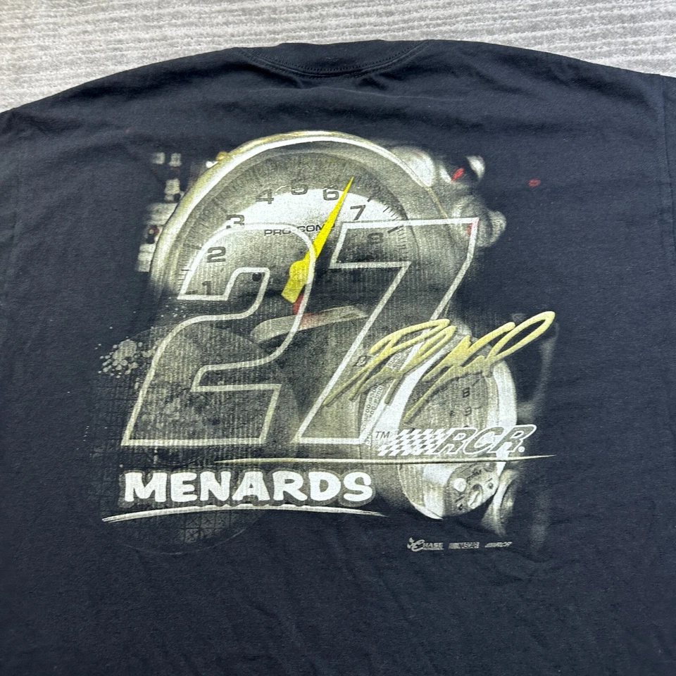 Camisa Paul Menard Nascar Para Hombre Pequeña Negra Gráfica de Carreras Informal Foto 4 de 4