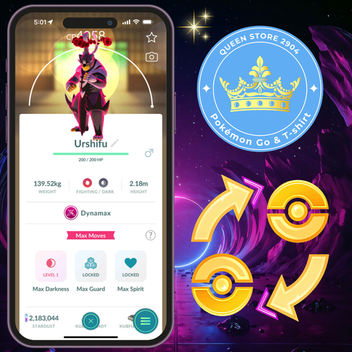 Pokemon Dynamax Urshifu | Livello 50 + 3 Mosse - Ottimizzato per PvP Master - Foto 5 di 5