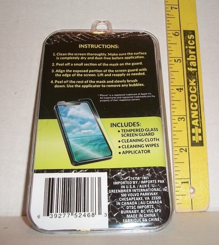 SCREEN GUARD TEMPERED GLASS FOR IPHONE X SHATTER RESISTANT - Picture 2 of 2