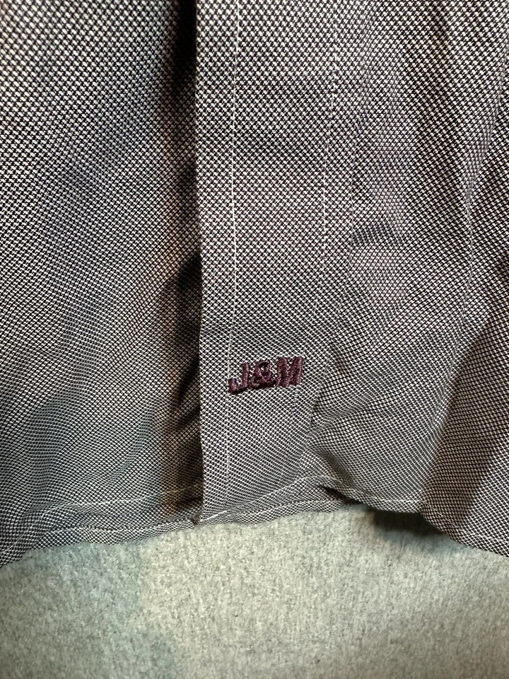 Johnston & Murphy Mens Shirt Long Sleeve Button Down Purple Large Flip Cuff. - Image 4 of 4