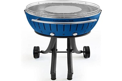 LotusGrill XXL Smokeless Grill Bundle with Stand XXL - Garden Grill (Blue)