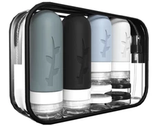 18pack Travel Bottles for Toiletries,TSA Approved Silicone Travel size Container