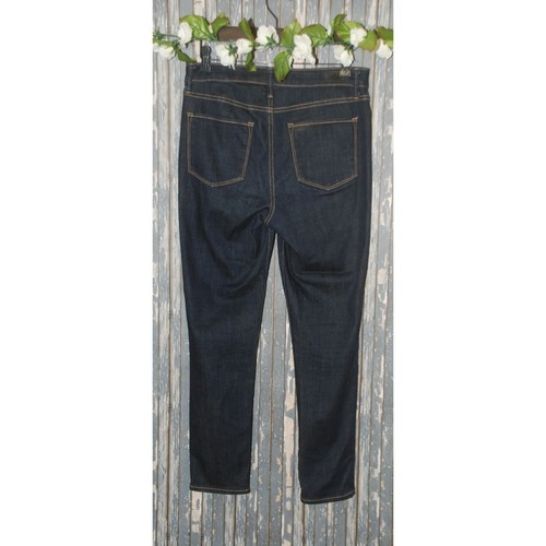 DKNY Ladies Size 10 30"X28" Denim Blue Jeans Dark Wash Straight Leg Short Ankle - Bild 4 von 9