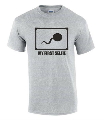My First Selfie Sperm T-Shirt Funny Rude Men’s Lady's T-Shirt T0018 - Picture 5 of 7