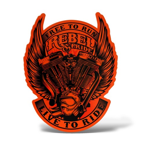Adhesivo Biker Motocicleta Sticker PVC Motociclista Casco Rider Personalizados - Imagen 13 de 14