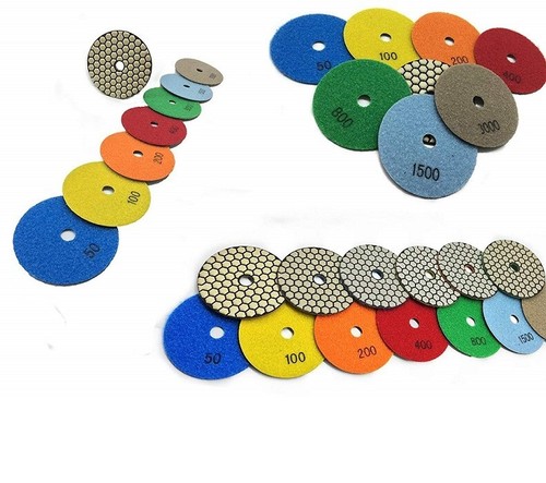4" Diamond Dry Polish Pad Körnung 30-Buff Aluminium Unterlage Granit Stein Marmor Fliese - Bild 5 von 7