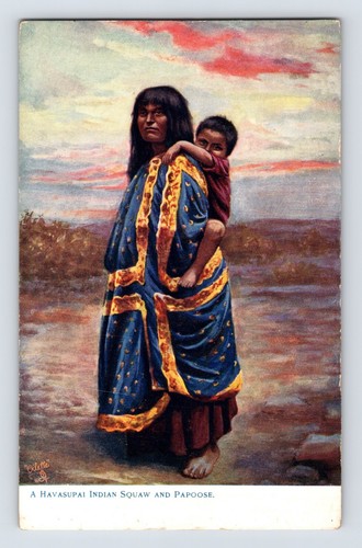 AK Havasupai Indianer Indianer Squaw Papoose Mutter Kind Tuck 1910er - Bild 1 von 2