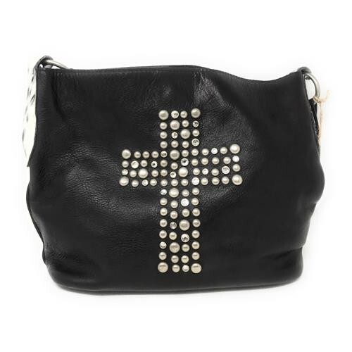 R&R Echtleder Handtasche schwarz GROSSE Schultertasche Damen klassische Geldbörse - Bild 2 von 6