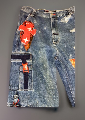 Vintage Y2K Distressed Rework Designed Bugle Boys, Styled To Hip Hop Jnco Error  - Picture 7 of 18