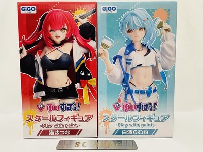 VSPO! Scale Figure Play with paint NEKOTA TSUNA & SHIRANAMI RAMUNE set JAPAN NEW