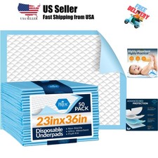 15 Disposable Underpads 23'' X 36'' Incontinence Pads, Chux, Bed Covers, Pupp...
