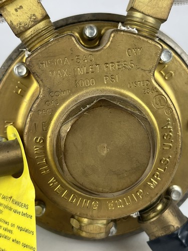 Smith H1510A-540 Regolatore di pressione gas compresso ossigeno e acetilene 3000PSI - Foto 11 di 19