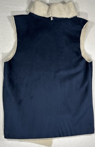 Madison & Lola Womens Faux Shearling Vest Medium Sherpa Lined Open Front NWT - Picture 3 of 15