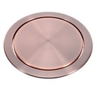 Round Recessed Trash Bin Lid Stainless Steel Countertop Garbage Can Swing