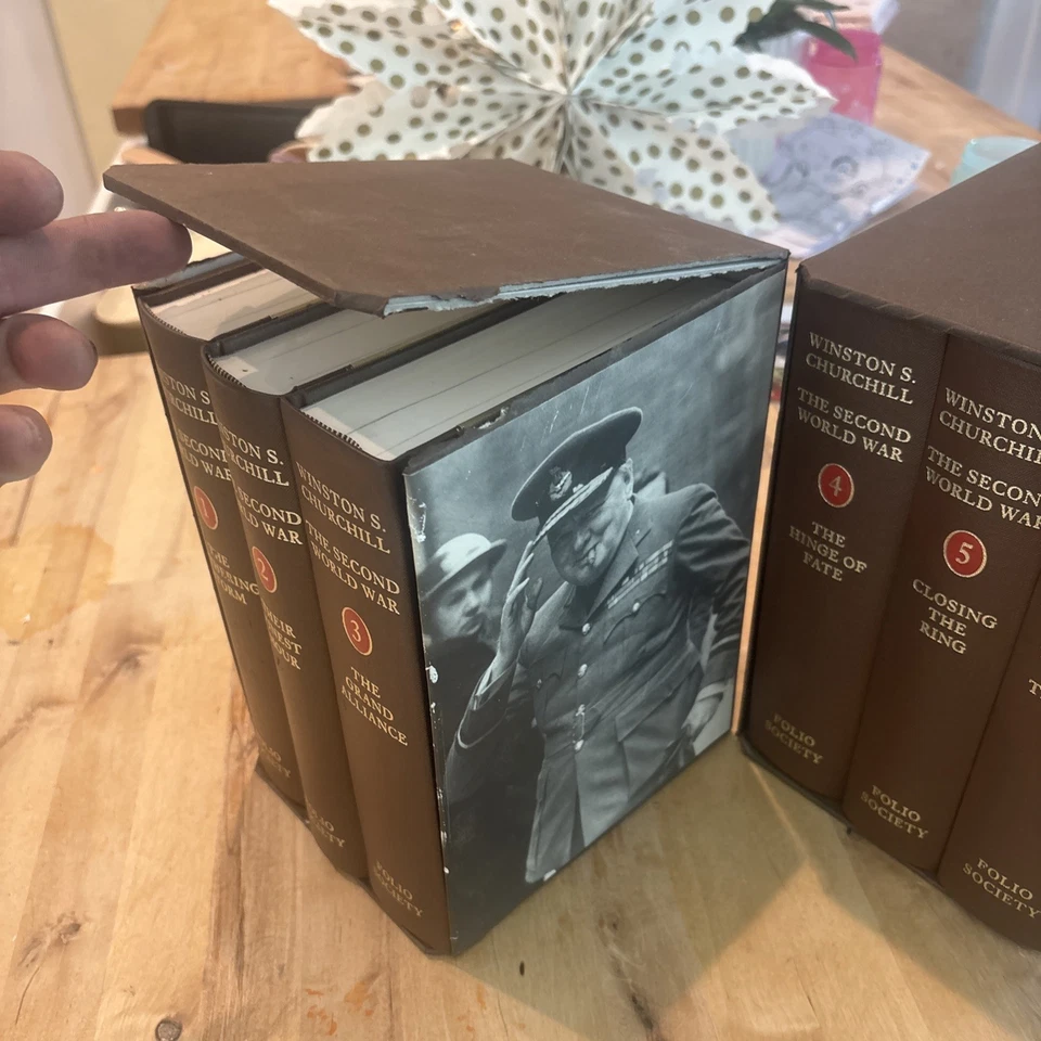 THE SECOND WORLD WAR Winston Churchill 6 Vol Set in Slipcases Folio Society Foto 2 de 4