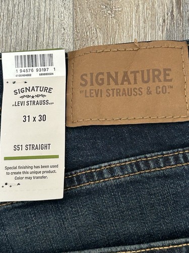 Levi Strauss Men's Straight Fit Jeans Size 31 X 30 Blue Denim Pants NEW - Picture 4 of 17