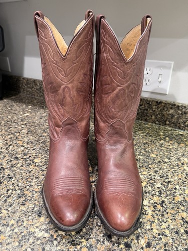 Botas occidentales de cuero marrón rojizo talla 14 D Nocona - Imagen 4 de 15