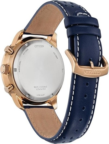 Citizen Herren Eco-Drive Weekender Sport Freizeit Chronograph Roségold Edelstahl - Bild 2 von 4