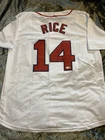 Jim Rice Boston Red Sox Autographed & Insc. Custom Baseball Jersey JSA Hologram