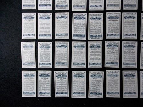 Juego completo de 50 tarjetas de cigarrillos Wills Motors militares 1916 - Imagen 9 de 10
