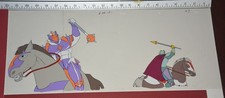 production animation cel -King Arthur #293 -OVERSIZED- 21"x 9"- see 25% off SALE