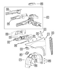Genuine Mopar Fender Reinforcement Left 68092155AA