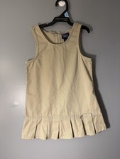French toast Girls School Uniform Pleat Bow Jumper Size 4 EUC