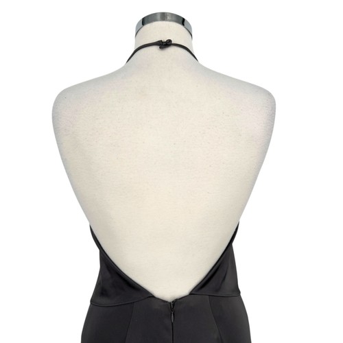 Halston Heritage hochgeschlossenes Kleid hinten offen Kleid in Gunmetal Grau Größe 2 - Bild 7 von 15
